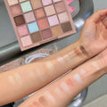 Capel twenty-five color lake shore pastel eyeshadow palette pearlescent matte earthy color light makeup peach nude makeup work clothing palette