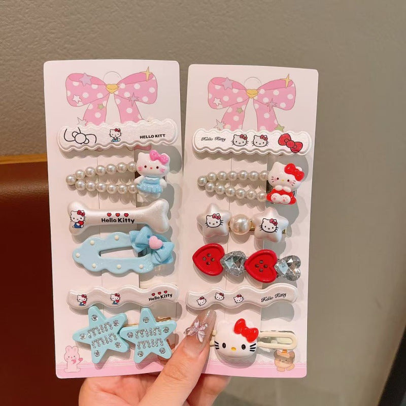 New arrivalcolorful hair clip for women new arrivalcute side bangs clip broken hair clip sweet one-word clip cartoon kids hair accessories