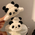 Plush claw clip - cute fluffy shark clip - autumn/winter panda hair clip - women's 2024 new back of head clip - hair accessory