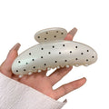 Women's frenchclassy polka dot shell casualfashioneasiest for match multi-hair sweet large back shark clip hair accessories