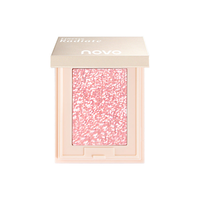 Makeup novo hengyao rongguang single color eye shadow powder pearlescent flash fine shimmer stereo brightening highlighter powder multi-purpose in one plate