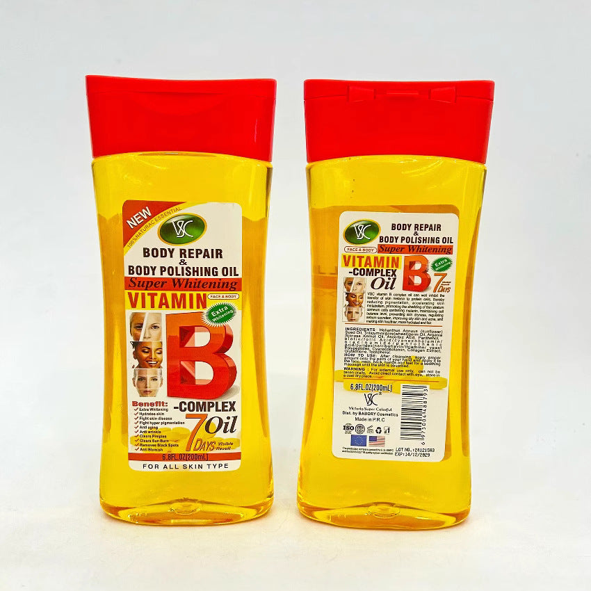 vitamin b facial & body oil - moisturizing massage oil for joints - 200ml - wholesale for export