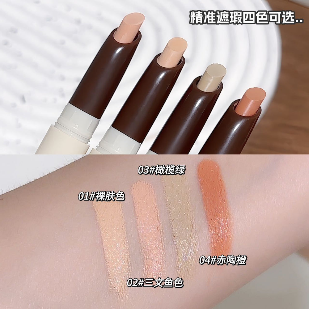 Hello ya translucent concealer pen brightens tear troughs, covers spots, acne marks, dark circles, waterproof, not easy to remove makeup
