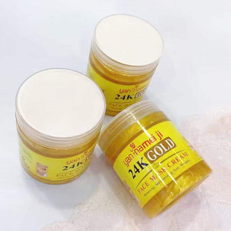 24k gold mask cream - brightening, hydrating, repairing face cream - moisturizing, nourishing, and rejuvenating peel-off mask for export