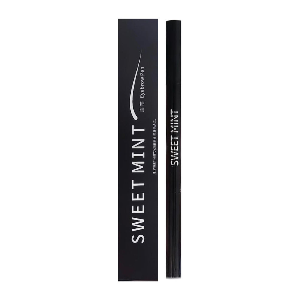 Sweet mint ultra-fine dual-ended eyebrow pencil - waterproof, sweat-proof, long-lasting, smudge-proof, creates defined brows, perfect for beginners achieving natural, defined brows
