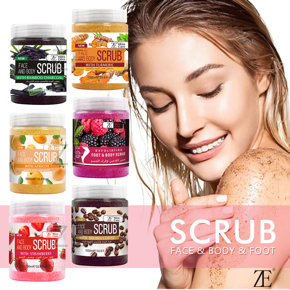 1kg scrub wet salt coffee turmeric strawberry body bubble bath salt rub mud treasure to remove black and exfoliate scr