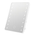 Led makeup mirror with light, desktop home vanity mirror, tabletop sensor folding plastic storage home glass mirror
