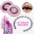 hot-selling full strip pair, mixed natural thick and curly false eyelashes, european and american versatile eyelash glue style