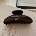 Oval gold label brown - 11cm