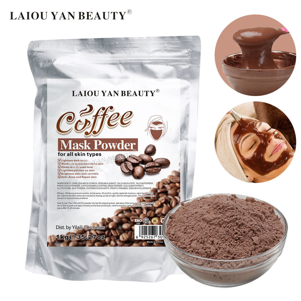 coffee brightening and moisturizing facial mask powder, hydrating and moisturizing skin, toning and skin care soft mask powder bag wholesale