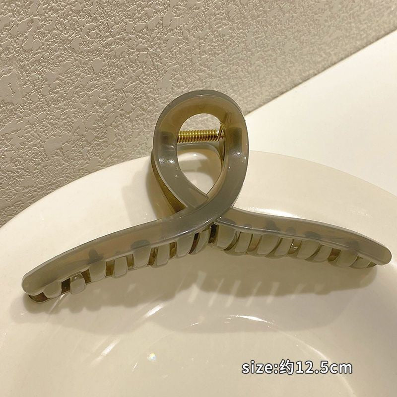 Can't shake off the 15cm jelly color large cross gripper acrylic back of the head shark clip elegant hairpin headwear