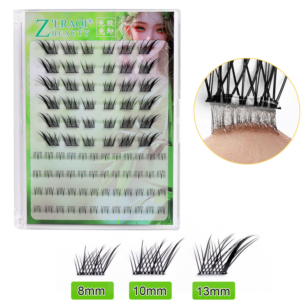 popular segmented glue-free false eyelashes, formaldehyde-free female natural mother-like lower eyelashes, fox eyelashes wholesale