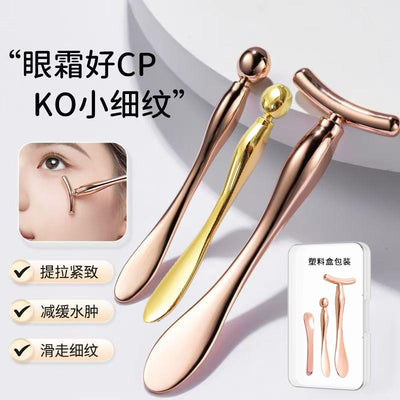 Factory direct metal eye cream spoons - cosmetic beauty tools - zinc alloy eye cream applicators - facial massage sticks