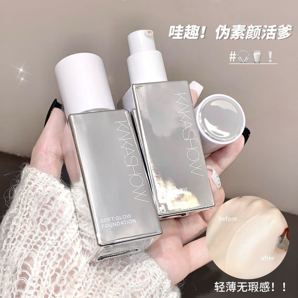 Makeup kakashow soft light liquid foundation water-glossy creamy skin concealer oil control waterproof anti-sweat non-removing makeup foundation cream
