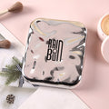 Portable led makeup mirror - foldable, electroplated, lighted plastic handheld double-sided mirror for home use