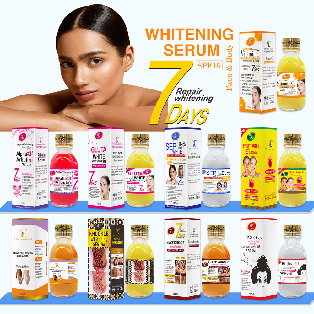 vsc 7-day turmeric essence arbutin whitening & repair serum kojic acid brightening & hydrating stock solution 125ml