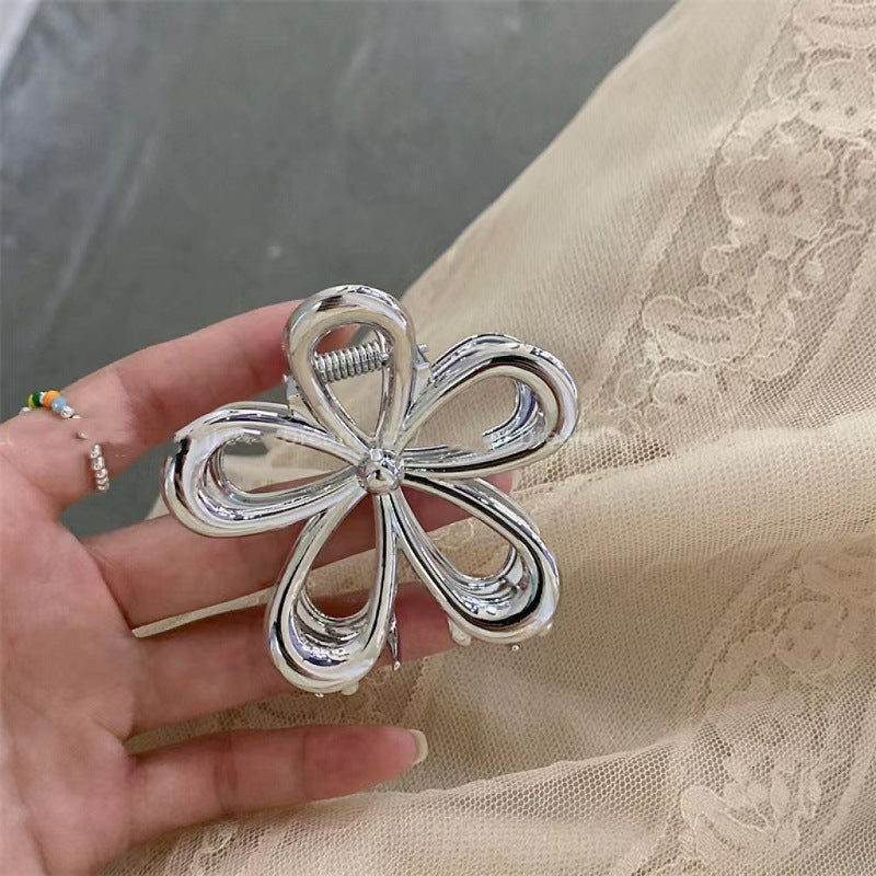 Casual metal flower gripper k-styleeleganteasiest for match hair shark clip back head hairpin hairpin headwear wholesale