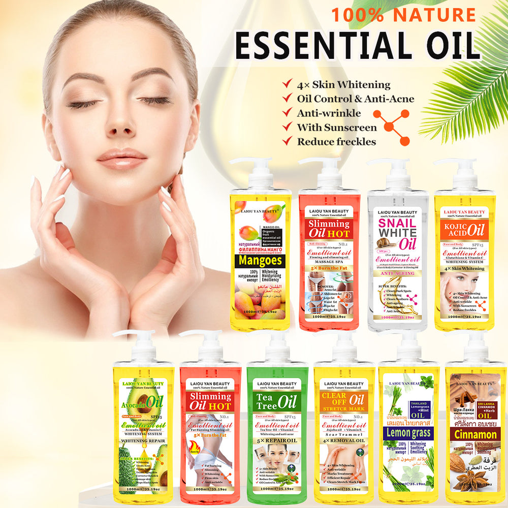 lemongrass essential oil facial body tea tree massage oil massage spa hair care brightening kojic acid oil 1000ml