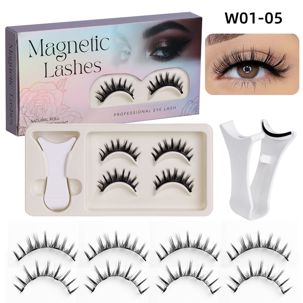 Amazon's best-selling eyelash all-in-one box, stereo thick magnetic false eyelash storage box, one-piece clip set