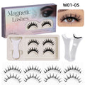 New magnetic false eyelashes for export - aliexpress hot seller, 2-pair set, barbie-style pointed tips, easy-apply kit, factory wholesale
