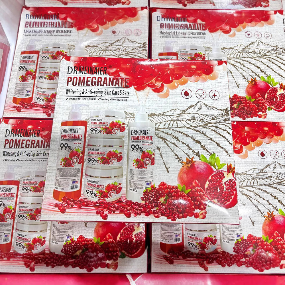 red pomegranate beauty salon skincare set - 5-piece massage skincare kit - wholesale for export