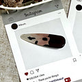 Water drop bangs clip-pink brown