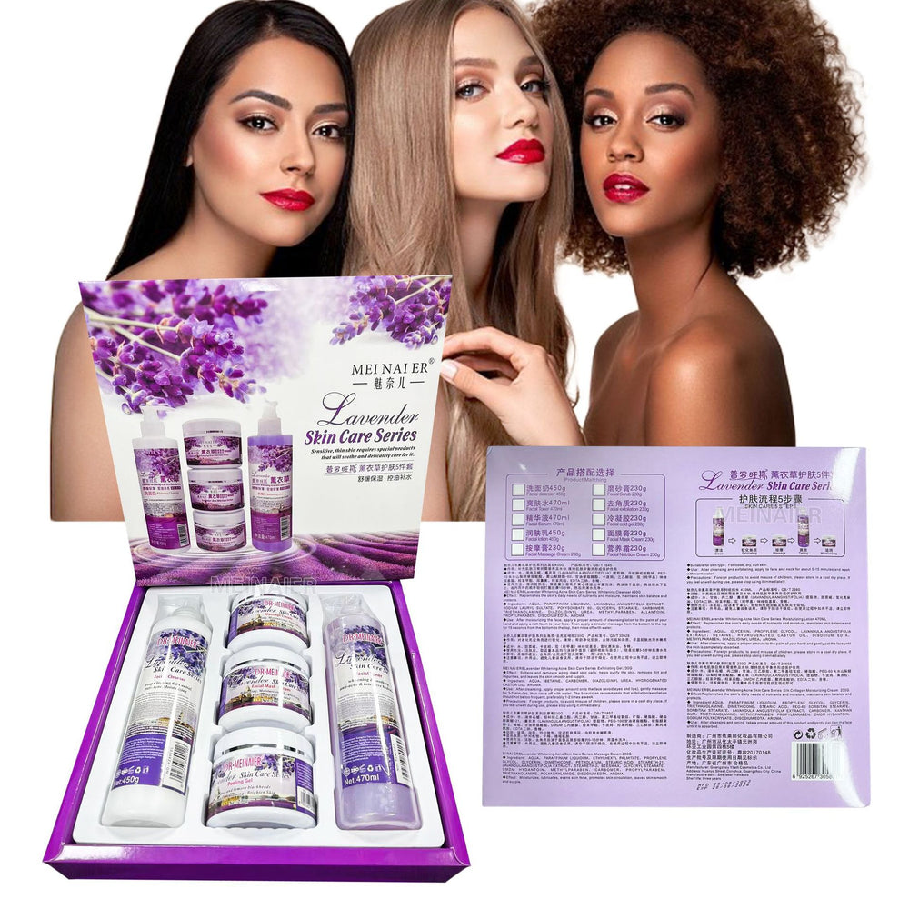 lavender skin care kit soothing repair essence massage cream hydrating beauty salon factory direct sales