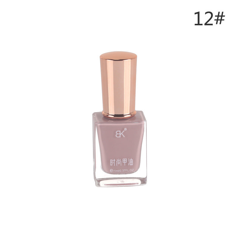 Bk summer new arrival: 36-color trendy oil-based nail polish - peel-off, no-bake, long-lasting, smudge-proof, brightening manicure