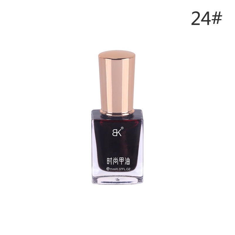 Bk summer new arrival: 36-color trendy oil-based nail polish - peel-off, no-bake, long-lasting, smudge-proof, brightening manicure