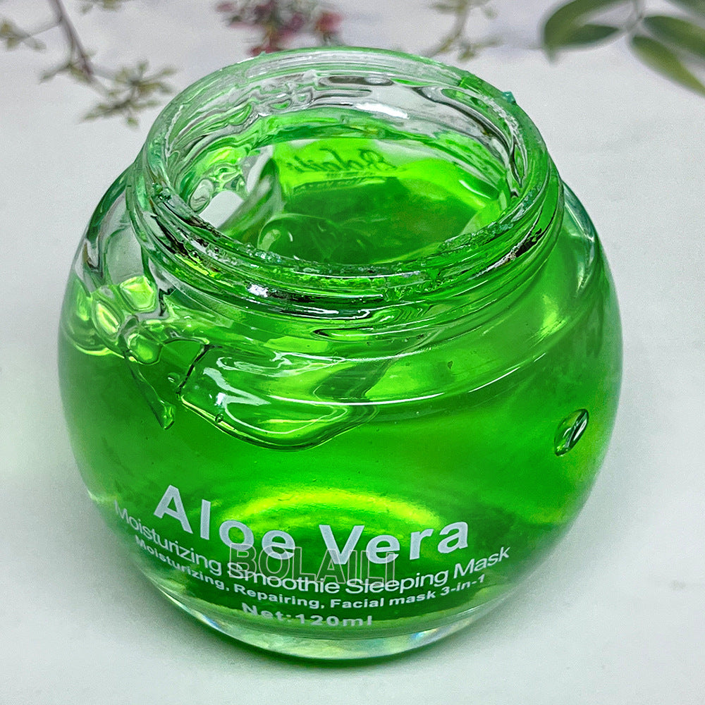 aloe vera hydrating sleeping mask moisturizing and repairing leave-in mask brightening and repairing late night skin sleep gel 120g