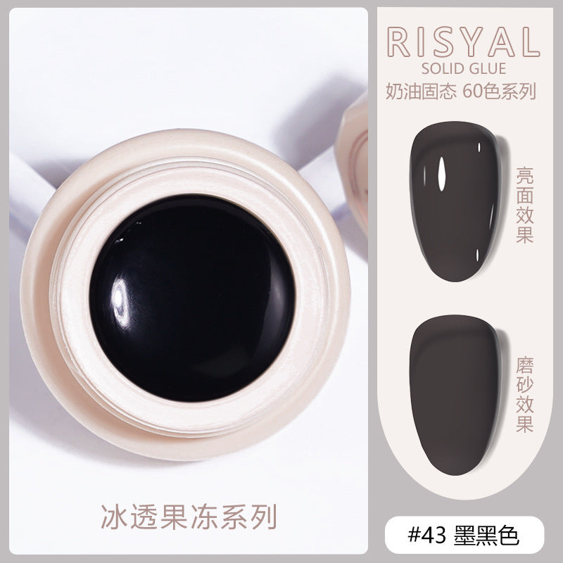 Risyal icy solid gel polish 5ml - smooth cream gel nail polish, japanese style nail polish for nail salons