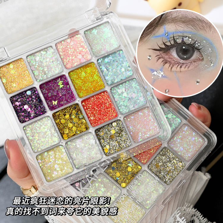 Capel 25-color mermaid glitter eyeshadow palette - non-flying, pearlescent, explosive shimmer, sparkling performance makeup, mermaid glitter