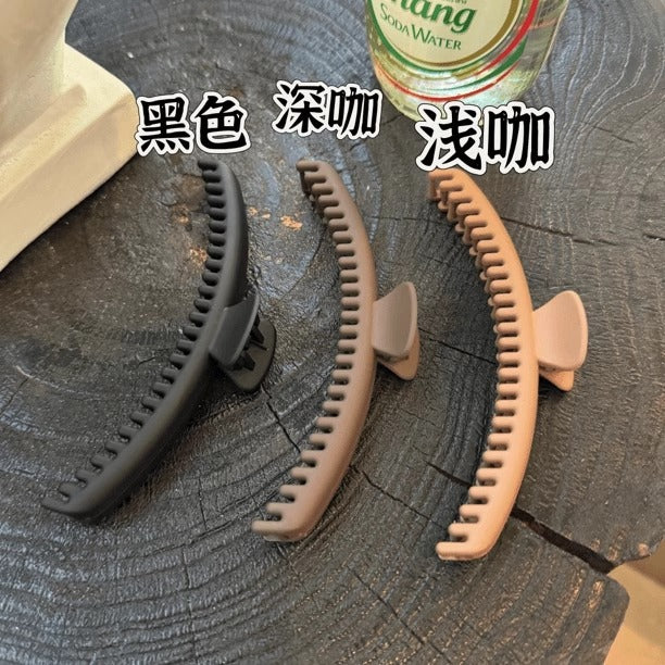 Solid color frosted gripper with dense teeth 2024 popular new arrival hair clip with large hair volume on the back of the head shark clip hair headwear
