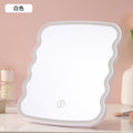 Led makeup mirror - rechargeable, foldable, portable, with light and storage - perfect for home, dorm, and desk use