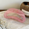 Summer classy half moon crescent shape clip large glossy jelly color shark clip k-style hair clip jewelry hair accessories
