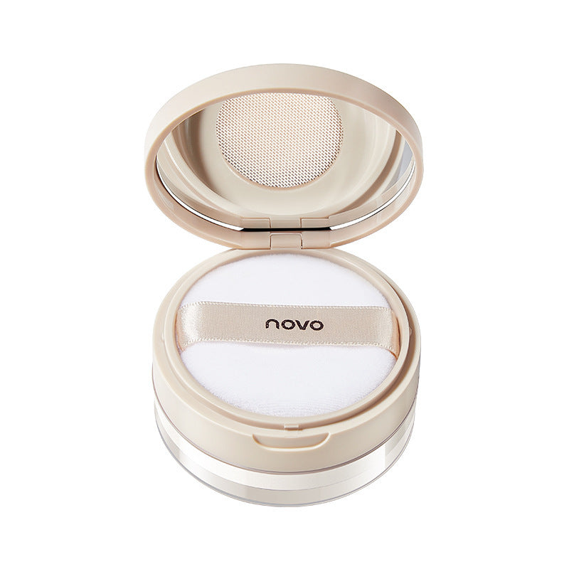 Novo soft focus long-lasting setting powder - matte, concealing, oil-control, waterproof, sweat-proof, smudge-proof, finishing powder - loose powder for students