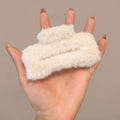 10cm square plush gripper square hair clip 2025 new style back of head shark clip headwear hairpin