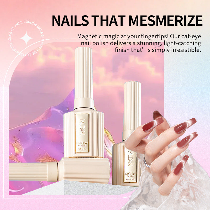 English style kudan/kudan cat eye manicure nail polish crystal cat eye 12ml cross-border english style foreign trade export