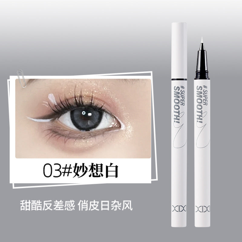 Xixi slim drawing smooth ultra-fine eyeliner pen for women, slim tip waterproof sweat-proof smudge-proof lower lash eyeliner liquid pen