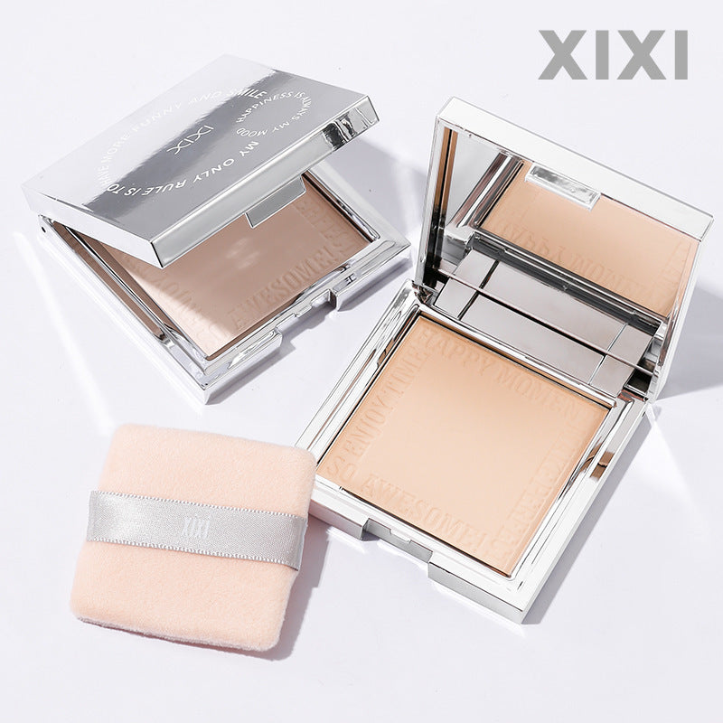 Xixi qingfu zhenliang soft focus powder concealer oil control makeup setting waterproof non-removing dry and wet dual-use honey powder