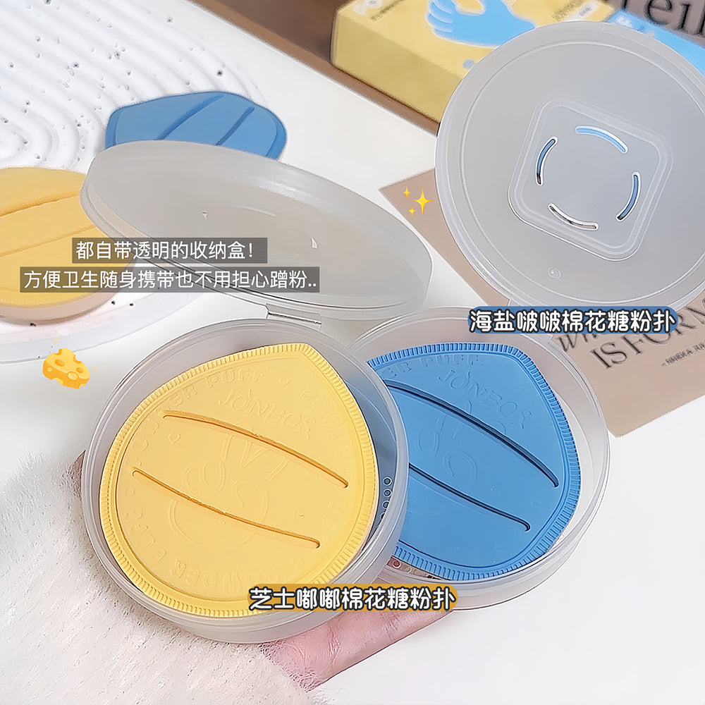 Jonbos dudu marshmallow air cushion powder puff - dual-use, extra thick, ultra-soft, low-lint, large makeup sponge