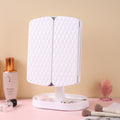 Led makeup mirror with light, rechargeable vanity mirror, desktop rotating fill light mirror, plastic storage, home & living