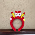New year's headband for women, chinese style, spring festival hair accessories, adult kids, new year greetings, cute stuffed year of the snake headband, face wash headwear