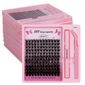 popular european and american false eyelashes diy segmented eyelashes single cluster glue style chemical fiber thick cluster eyelashes set
