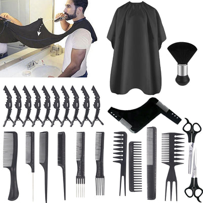 Amazon bestselling men's hairdressing tool styling kit beard shaving comb hairdressing cape hair dye cape
