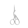 Stainless steel silver crane scissors round head nose hair scissors beard scissors nose hair scissors makeup scissors eyebrow scissors small beard scissors