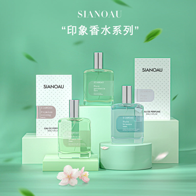 Pure gardenia first impression in stock new arrival women's perfume long-lasting light fragrance 30ml mountain green tea one piece dropshipping