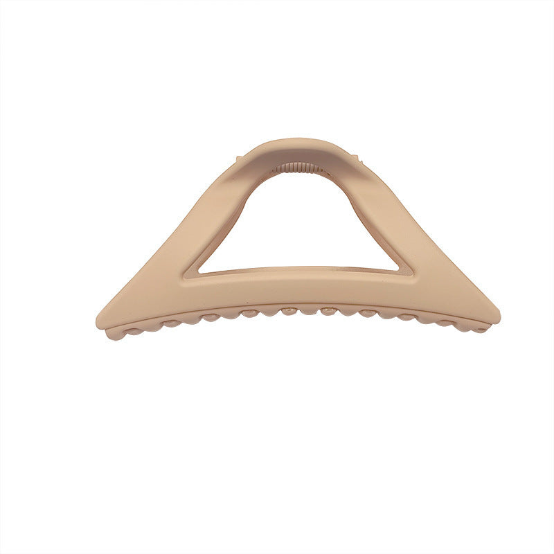 Simple frosted triangle gripper 2024 new style hair gripper elegant large shark clip hair clip headwear