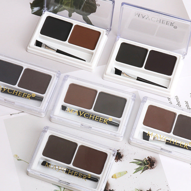 Wholesale maycheer dual-color eyebrow powder - natural, defined, waterproof, sweat-proof, long-lasting, non-fading - 4g