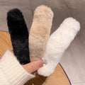Stuffed hair clip for women's back of head, banana clip, french fur duckbill clip, one-word hairpin, headwear clip, fall and winter